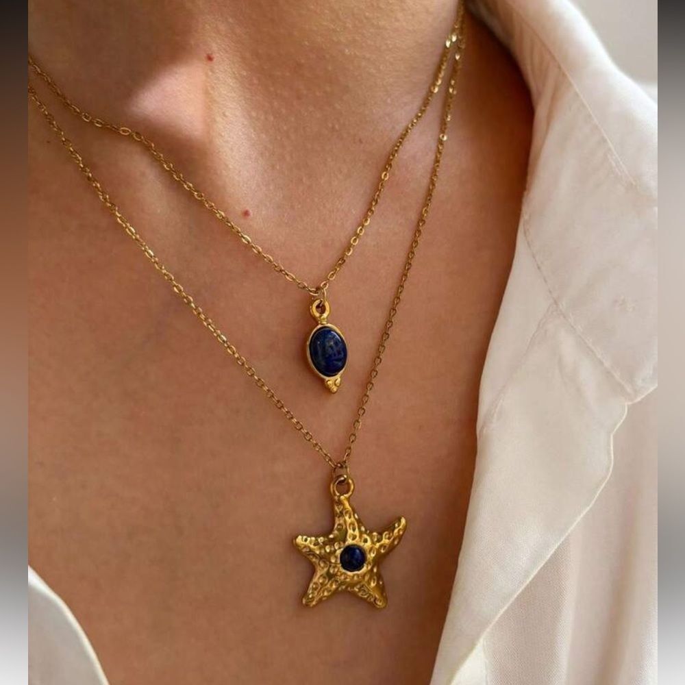 Geo stone necklace #2128